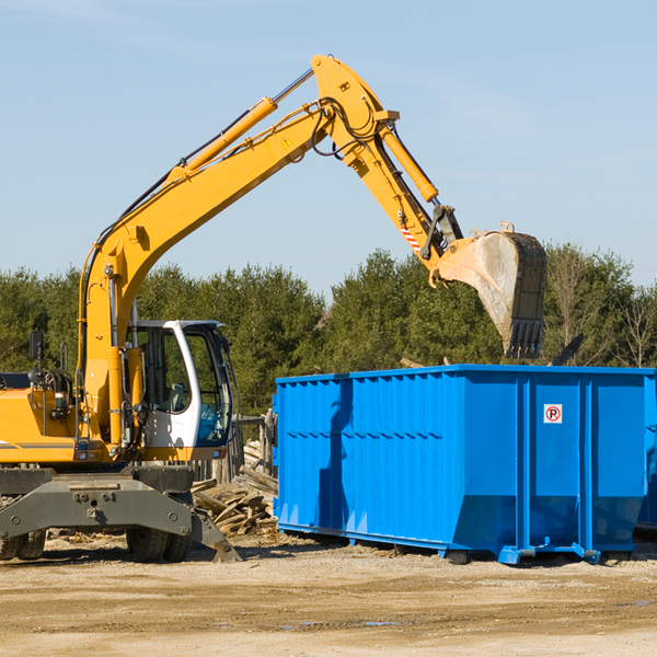 are there any restrictions on where a residential dumpster can be placed in Castle OK